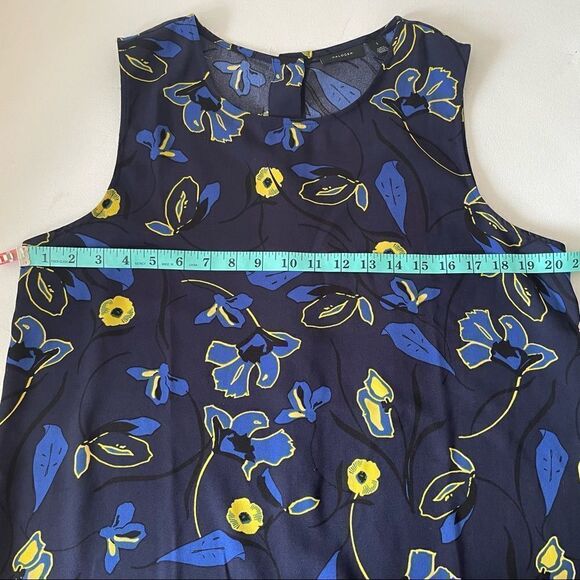 Nordstrom Halogen navy abstract floral dress large - Picture 4 of 8